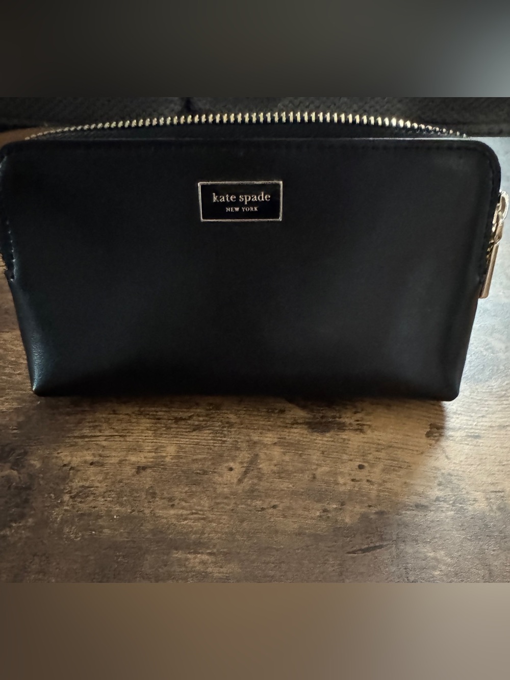 NWOT KATE SPADE BLACK LEATHER BELT BAGS SIZE S/M. GOLD HARDWARE. BEAUTIFUL !